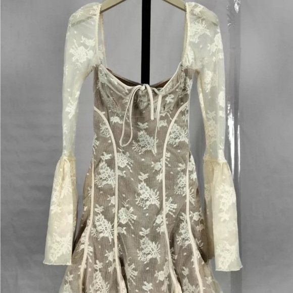 Analissa Long Sleeve Lace Minidress - Picture 4 of 6